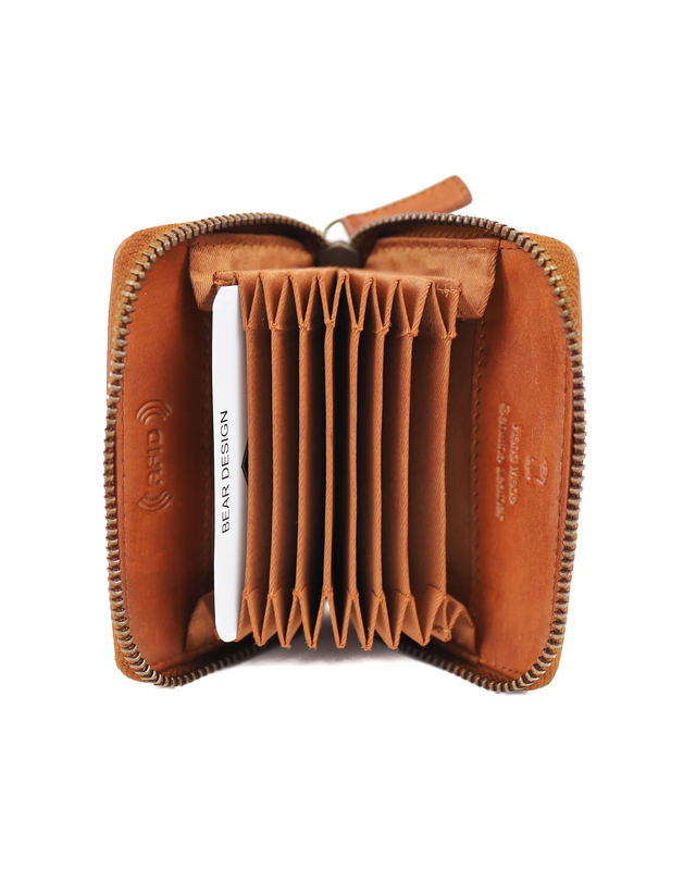 Bear-Design BEAR Pasjeshouder Rudy  CL 19408 -  zwart - cognac - bruin - rood