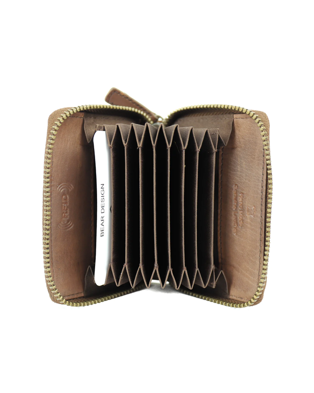 Bear-Design BEAR Pasjeshouder Rudy  CL 19408 -  zwart - cognac - bruin - rood