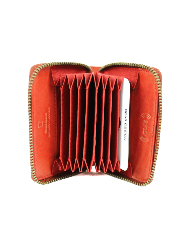 Bear-Design BEAR Pasjeshouder Rudy  CL 19408 -  zwart - cognac - bruin - rood