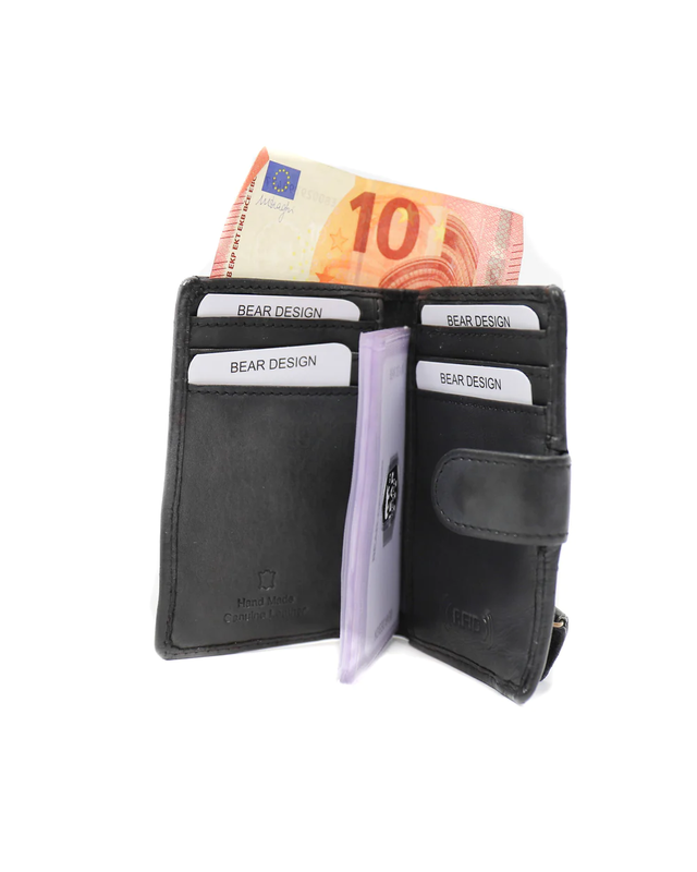 Bear-Design BEAR Pasjeshouder Vic  CL 527 -  zwart - cognac - geel - groen