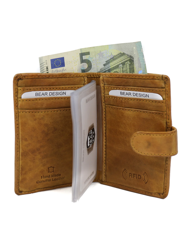 Bear-Design BEAR Pasjeshouder Vic  CL 527 -  zwart - cognac - geel - groen