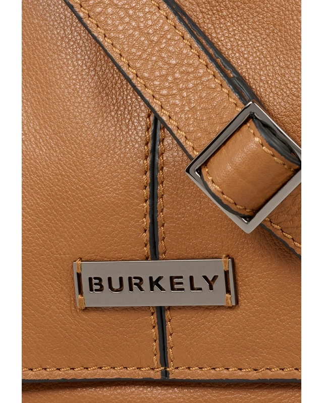 Burkely BURKELY Mystic Maeve Schoudertas dubbele rits - zwart - cognac