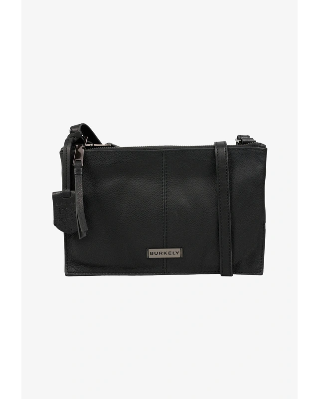 Burkely BURKELY Mystic Maeve Schoudertas dubbele rits - zwart - cognac