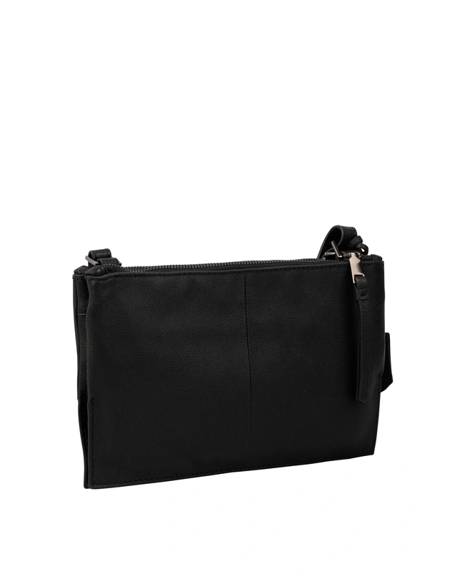 Burkely BURKELY Mystic Maeve Schoudertas dubbele rits - zwart - cognac