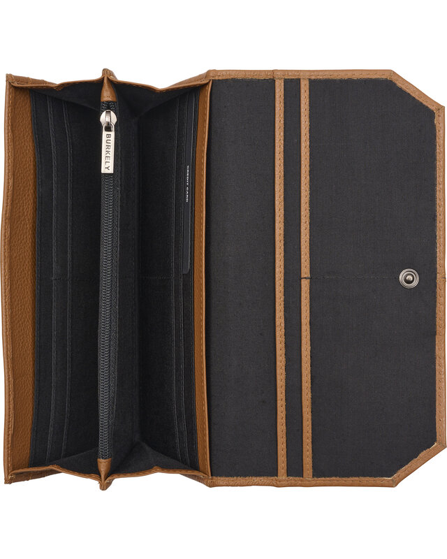 Burkely BURKELY Mystic Maeve Largeflap portemonnee - zwart - cognac  - taupe