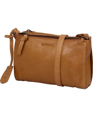 Burkely BURKELY Just Jolie Schoudertas dubbele rits  - zwart - cognac