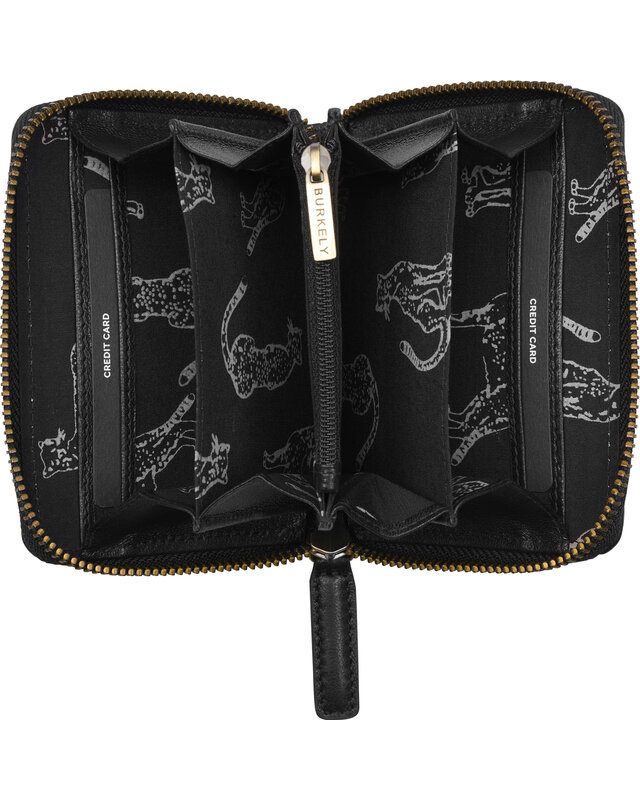 Burkely BURKELY Drowsy Dani  Portemonnee  rondom rits -  zwart - cognac