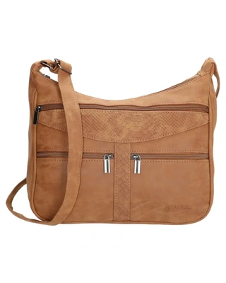 Beagles BEAGLES Albacele Schoudertas - 17602  - cognac - taupe -  olijfgroen