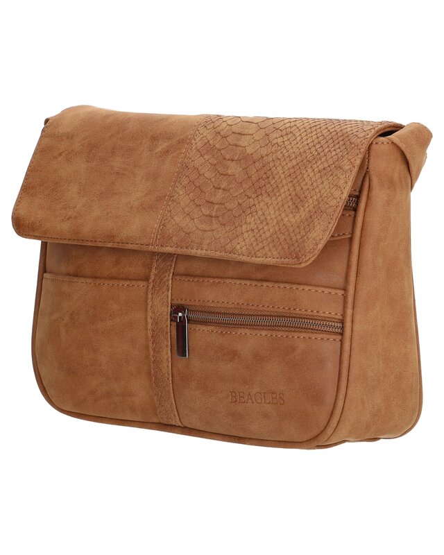 Beagles BEAGLES Schoudertas - 17603  - zwart - cognac - blauw -  olijfgroen