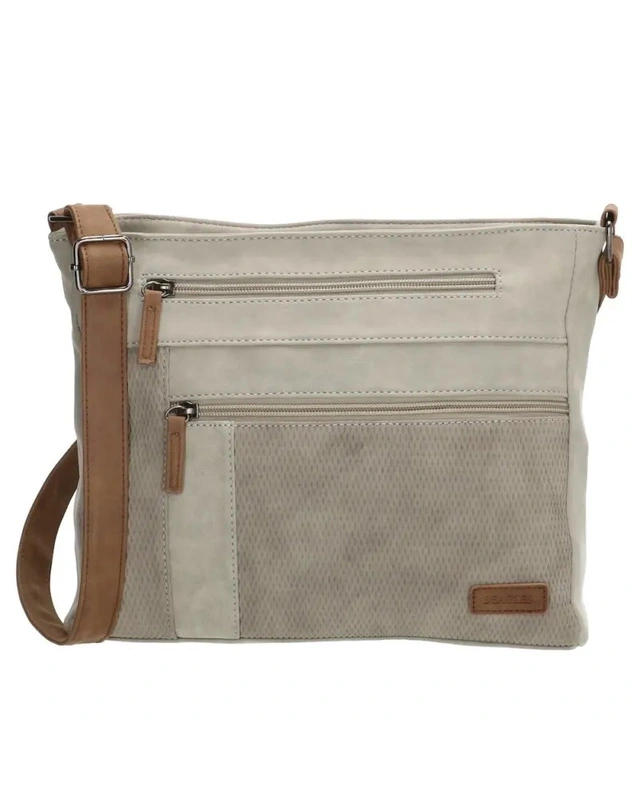 Beagles BEAGLES Brunete   Schoudertas - 18089  - zwart - cognac - lichtgrijs -  olijfgroen