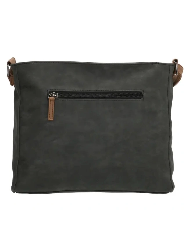 Beagles BEAGLES Brunete   Schoudertas - 18089  - zwart - cognac - lichtgrijs -  olijfgroen