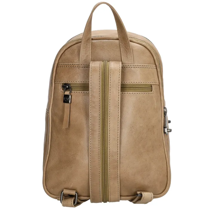 MICMACBAGS Porto Rugzak 18067 - zwart - donker navy - taupe - JM