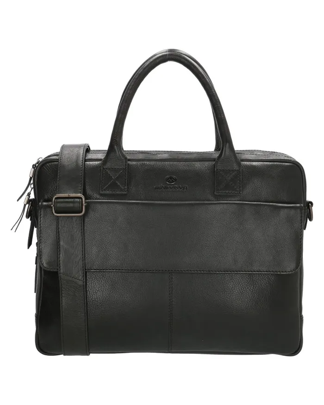 Micmacbags MICMACBAGS Porto Laptoptas    18062 - zwart - bruin
