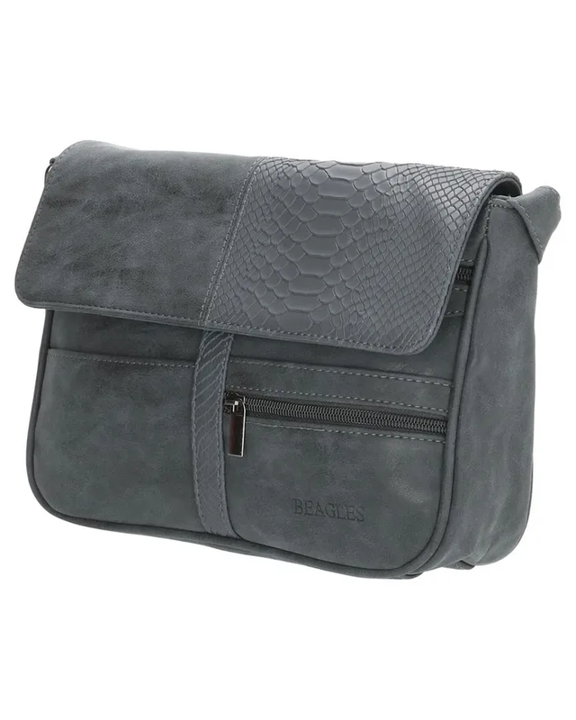 Beagles BEAGLES Schoudertas - 17603  - zwart - cognac - blauw -  olijfgroen