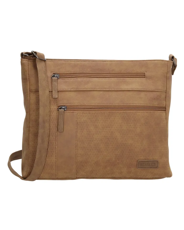 Beagles BEAGLES Brunete   Schoudertas - 18089  - zwart - cognac - lichtgrijs -  olijfgroen