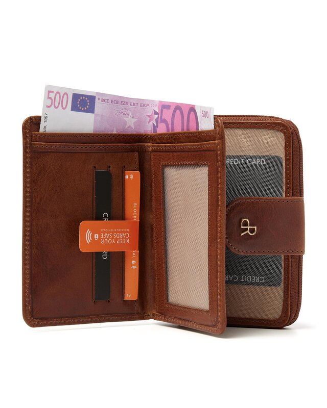 H.J. de Rooy De Rooy  Amsterdam dames portemonnee 28123 - bruin - cognac