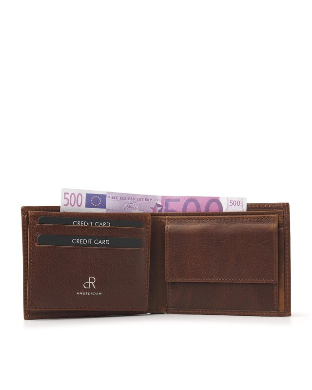 H.J. de Rooy De Rooy  Amsterdam dames portemonnee 28524 - bruin - cognac - black