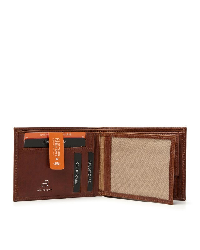 H.J. de Rooy De Rooy  Amsterdam dames portemonnee 28559 - bruin - cognac - black