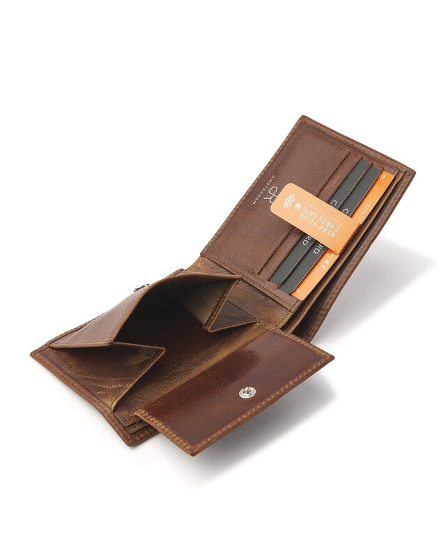 H.J. de Rooy De Rooy Amsterdam dames portemonnee 28581 - bruin - cognac - black