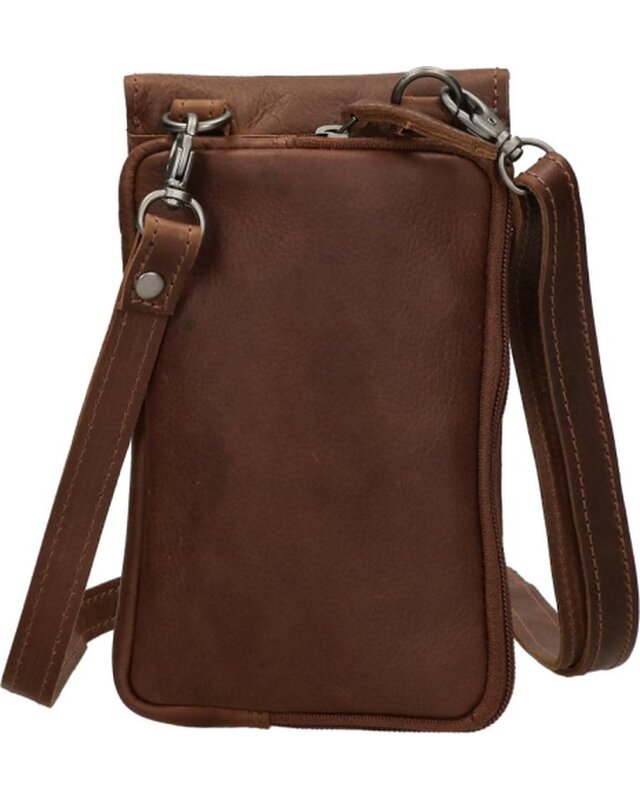 Dstrct DSTRCT Telefoontasje / Schoudertas 383030 - zwart - groen - cognac