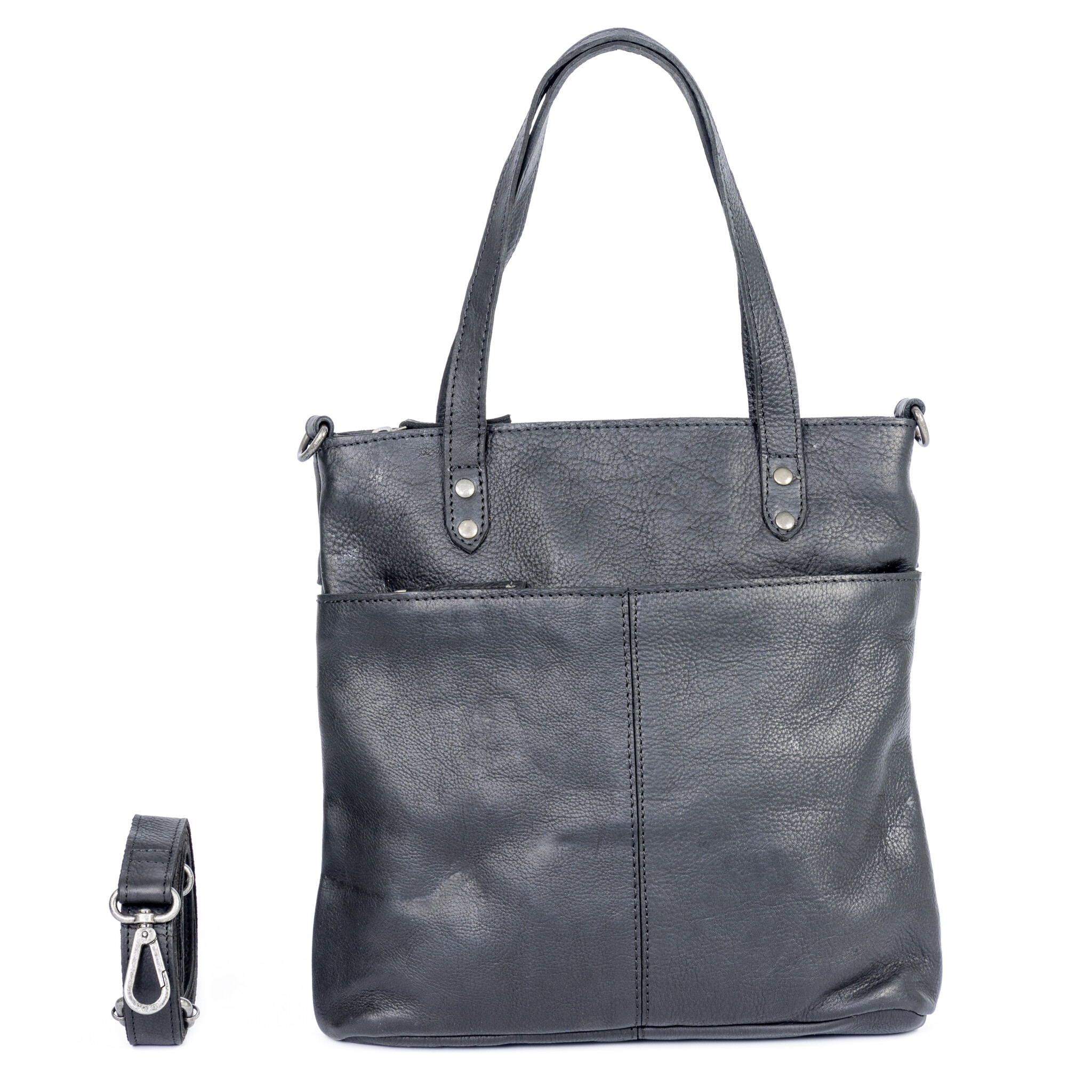 DSTRCT Preston Park Handtas Shopper 381830 zwart groen cognac