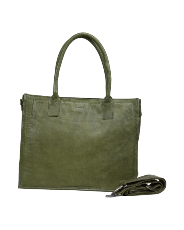 Dstrct DSTRCT Preston Park Laptoptas / Aktetas 382630 - zwart - groen - cognac