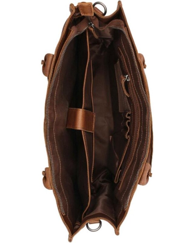 Dstrct DSTRCT Preston Park Laptoptas / Aktetas 382630 - zwart - groen - cognac