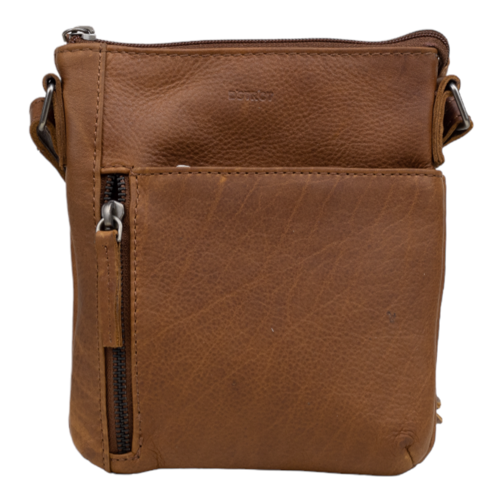 DSTRCT Telefoontasje Schoudertas 383130 zwart groen cognac