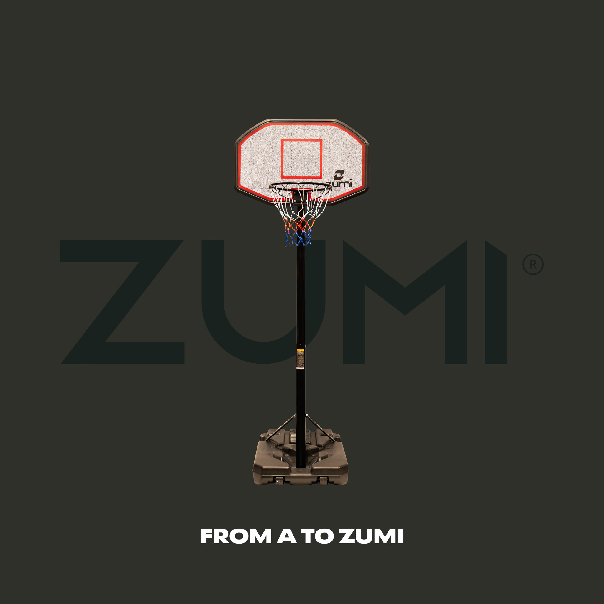 Zumi - Basketbalring met standaard - Staal - Verstelbaar