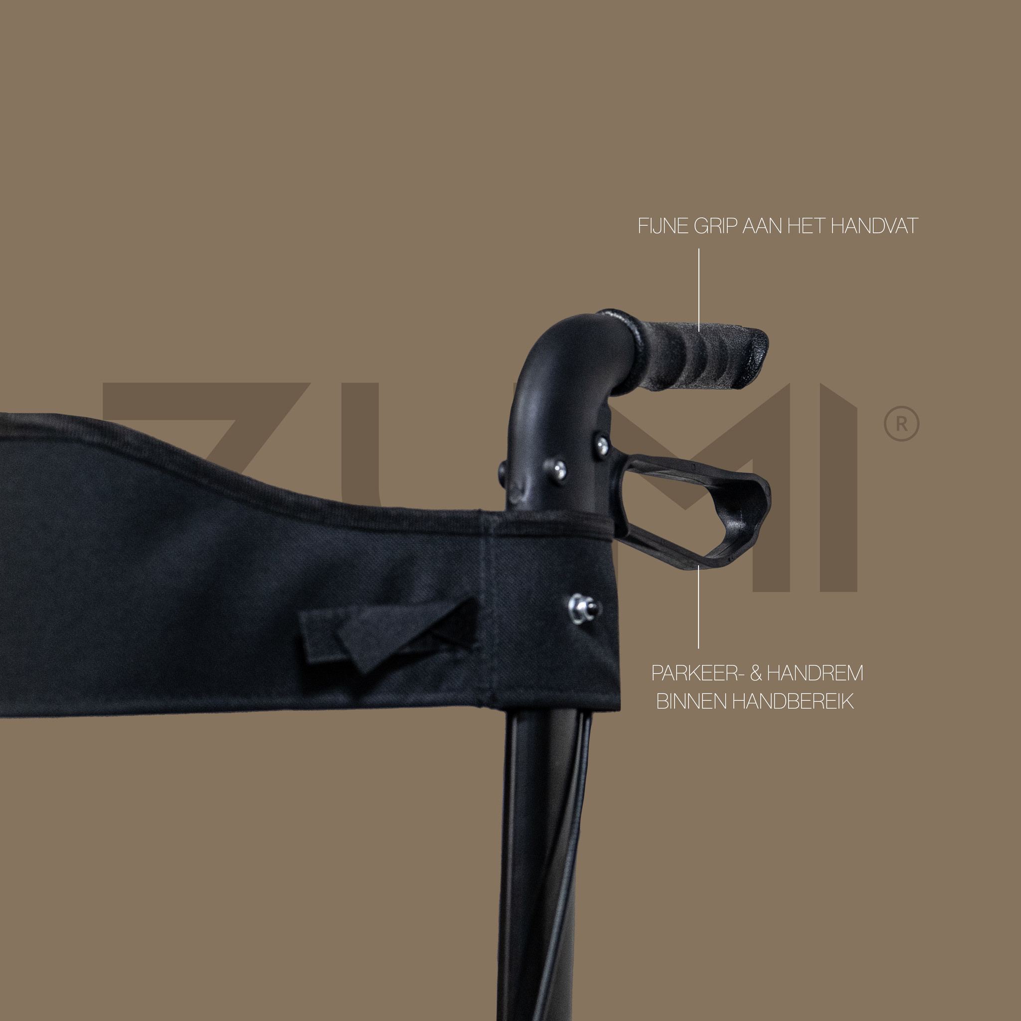 Zumi - Lichtgewicht Rollator - Opvouwbaar - Zwart