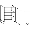 Onderkast, 1 deur, 2 legplanken