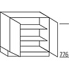 Onderkast, 2 deuren, 2 legplanken