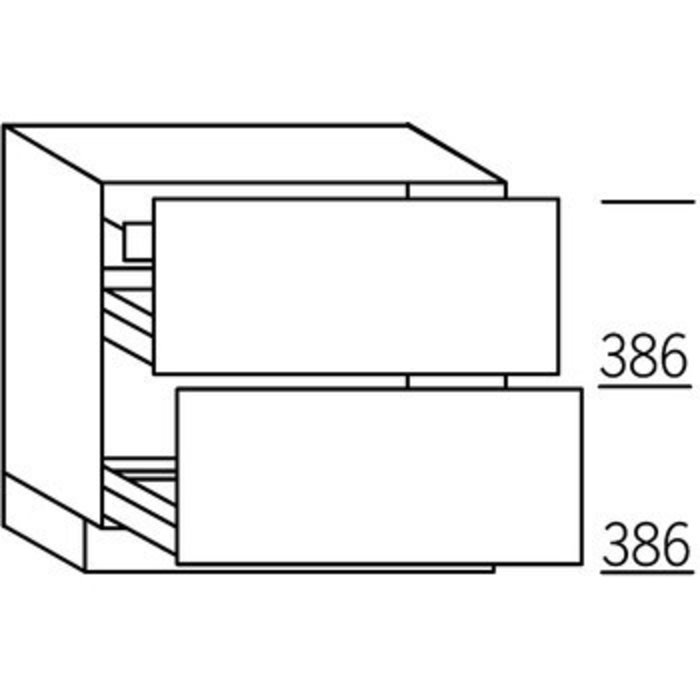 HÄCKER Systemat Onderkast met korven en binnenlade
