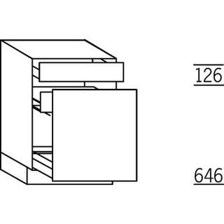 HÄCKER Systemat 'met greep' Onderkast voorraad