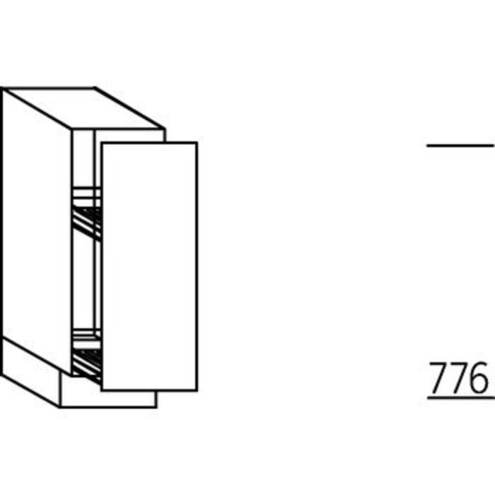 Systemat 'met greep' Onderkast met uittrekfront