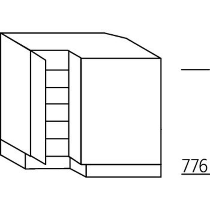 HÄCKER Systemat Hoekonderkast met legplanken