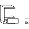 Onderkast voor compacte oven of magnetron, 1 vaste blende, 1 korf