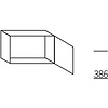 Bovenkast 39,0cm hoog, 1 deur