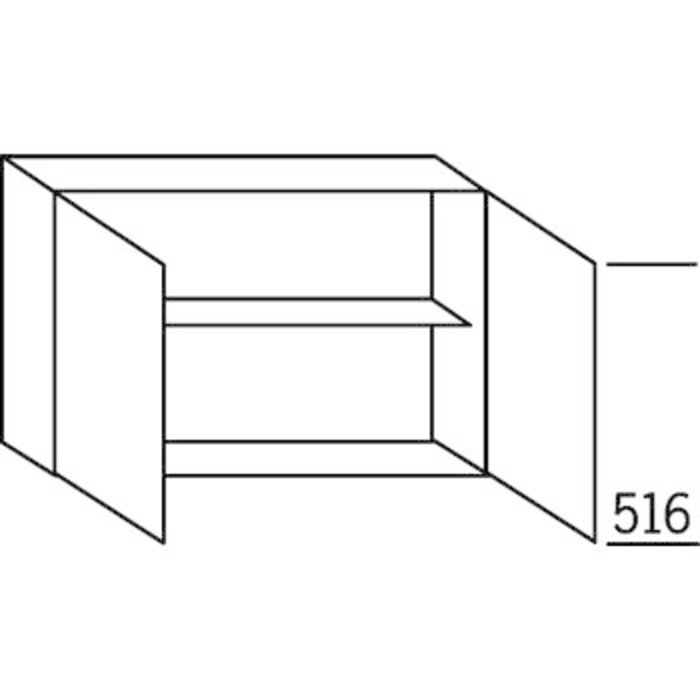 Systemat 'met greep' Bovenkast met draaideuren