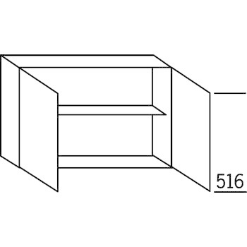 Systemat 'met greep' Bovenkast met draaideuren