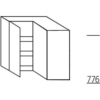 HÄCKER Systemat 'met greep' Hoekbovenkast