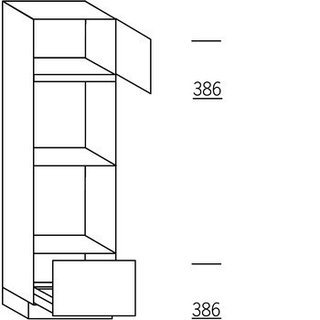 Systemat 'met greep' Hoge kast voor oven – 195 cm