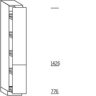 Met greep Hoge apothekerskast - hoogte 221 cm