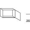 Bovenkast 39,0cm hoog, 1 deur