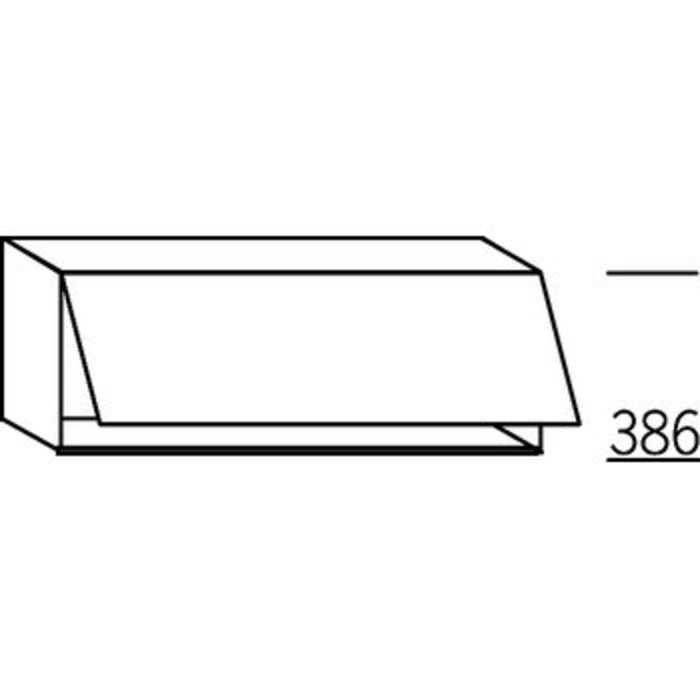 Systemat 'greeploos' Bovenkast met klepdeur