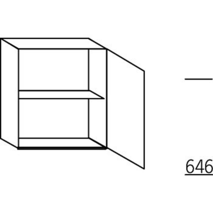 Systemat 'greeploos' Bovenkast met draaideur