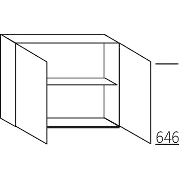 Systemat 'greeploos' Bovenkast met draaideuren