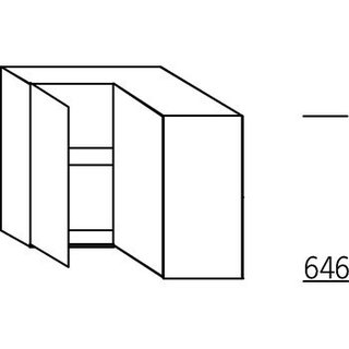 HÄCKER Systemat 'greeploos' Hoekbovenkast