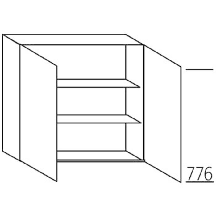 Systemat 'greeploos' Bovenkast met draaideuren