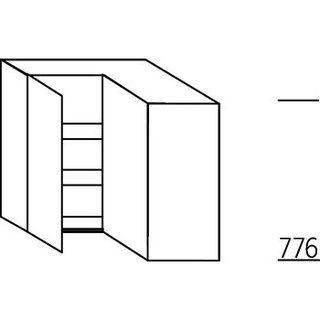 HÄCKER Systemat 'greeploos' Hoekbovenkast